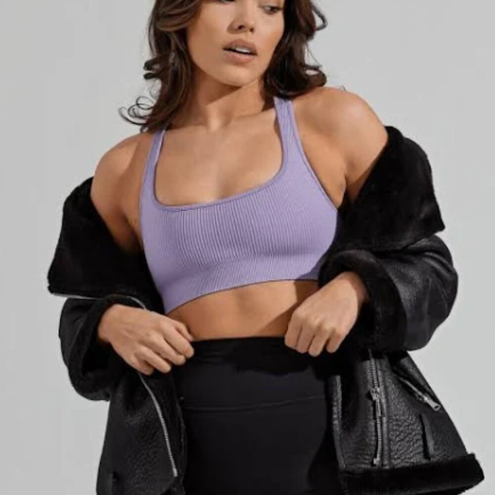 Sculpt Seamless Sports Bra - Frosted Purple - M (NWT)